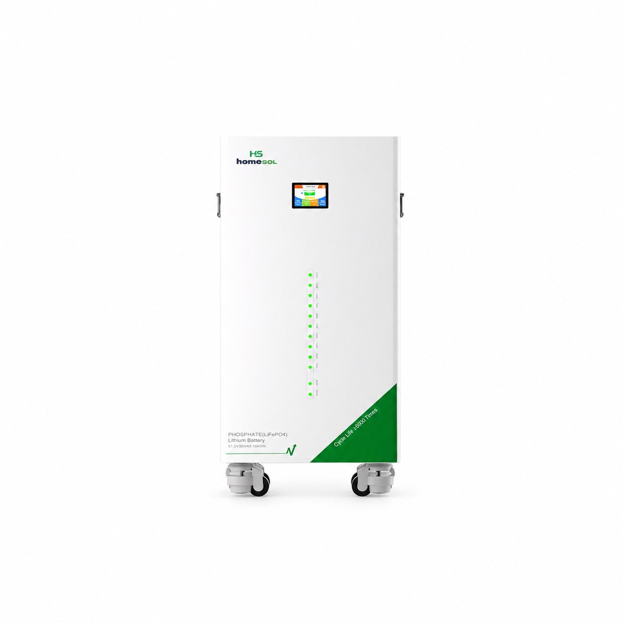 EB-51.2V-300Ah-KS21-2 15.36kWh Curved Batería de almacenamiento de energía LiFePO4